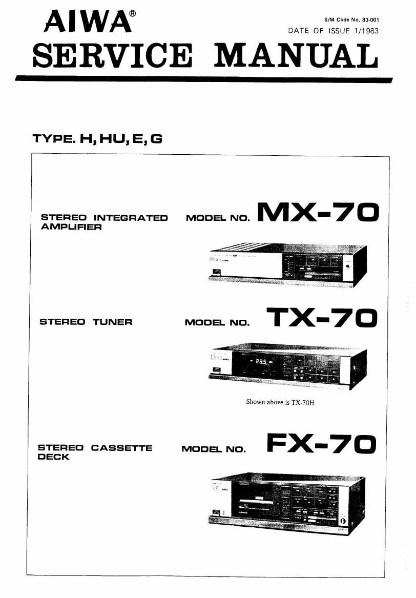 Aiwa MX 70 TX 70 FX 70 Service Manual (1)